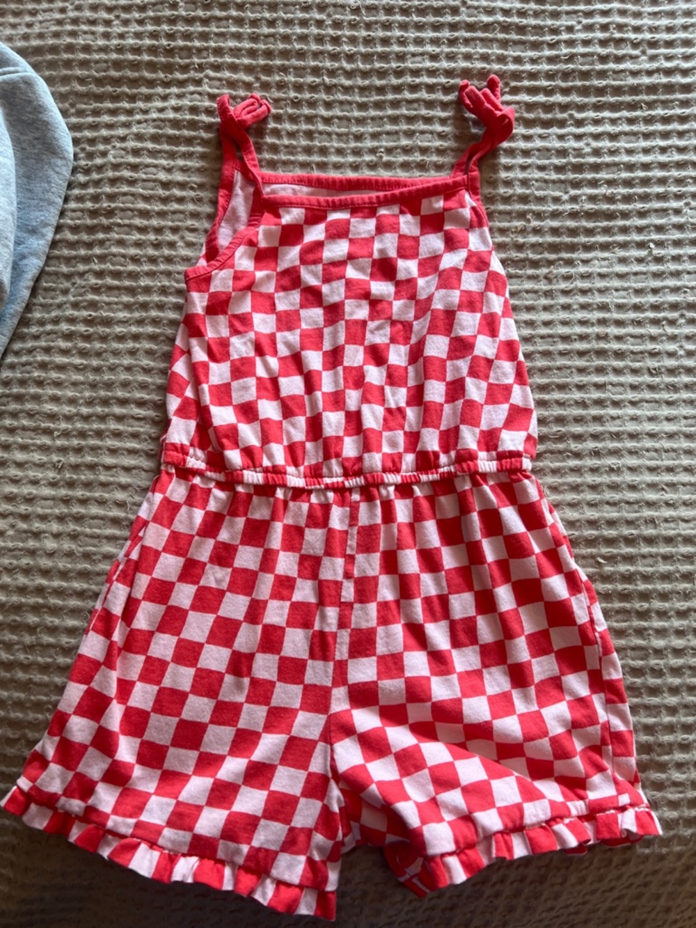 Old Navy Red and White Checkered Girls Romper